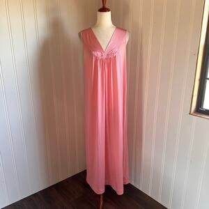 Vintage 70s Pink Cottage Peignoir Set S
